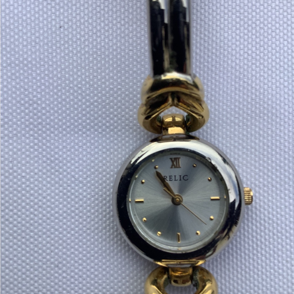 Relic Womens Two-Tone Gold And Silver Watch 25$
